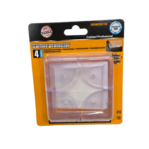 Set 4 Protecții Transparente pentru Colțuri Mobilier, 43 x 43 x 19 mm, Protecție Antilovire pentru Copii, Montaj Ușor, Siguranță în Casă
