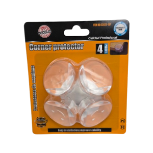 Set 4 Protecții Transparente pentru Colțuri Mobilier, 43 x 43 x 21,5 mm, Protecție Antilovire pentru Copii, Siguranță în Casă