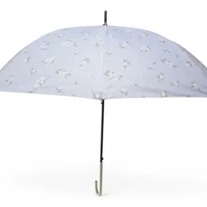 Umbrelă Mov cu Model Floral – Protecție împotriva Ploaiei și Vântului, Design Elegant și Compact