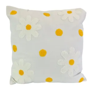 Față de pernă decorativă cu model floral, disponibilă în mai multe culori, husă pentru pernă canapea și dormitor