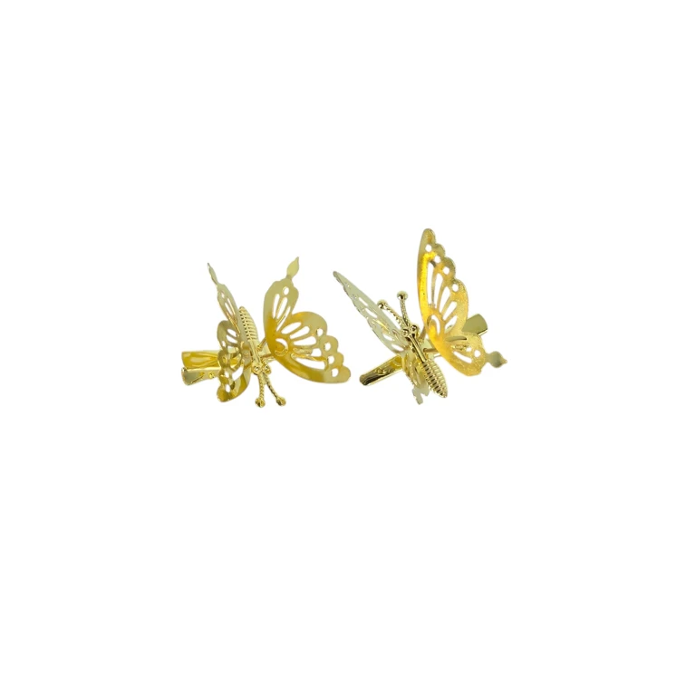 Clemă de păr fluture metalică, accesoriu elegant pentru coafură