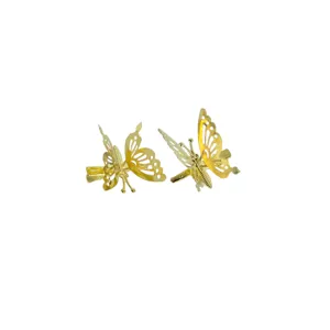 Clemă de păr fluture metalică, accesoriu elegant pentru coafură