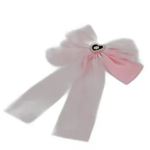 Fundiță Roz Elegantă din Material Textil, 28 cm, Accesoriu Vintage pentru Decor Interior, Evenimente sau Cadouri