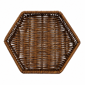 Set Coșuri Împletite Hexagonale, Coșuri Decorative pentru Organizare, Depozitare și Amenajare Interior