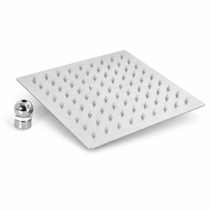 Cap de Duș Inox Ultrasubțire Pătrat 0.8 mm 500 g, Design Modern pentru Baie