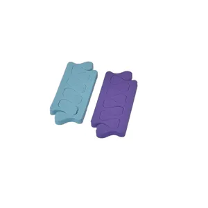 Separator Degete pentru Pedichiură 10.7x3.5 cm – Spumă Moale, Design Ergonomic, Disponibil în Culorile Mov și Turcoaz