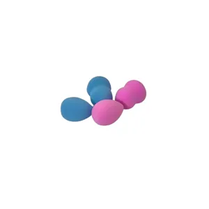 Set 2 Bureți Machiaj Profesionali – Forme Mixte, Textură Ultra-Fină, Albastru și Roz, Ideal pentru Fond de Ten, Corector, Pudră și Contur