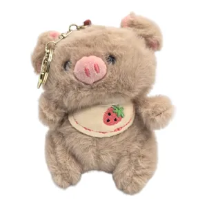 BRELOC PLUS ÎN FORMĂ DE PURCELUȘ PUFOS PENTRU CHEI ȘI GENȚI, ACCESORIU DECORATIV