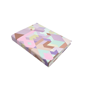 Dosar cu Inele A4 pentru Documente – Organizator Birou și Școală cu Design Geometric Multicolor