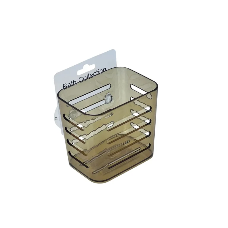 Suport Baie cu Ventuză – Plastic Transparent, Diverse Culori
