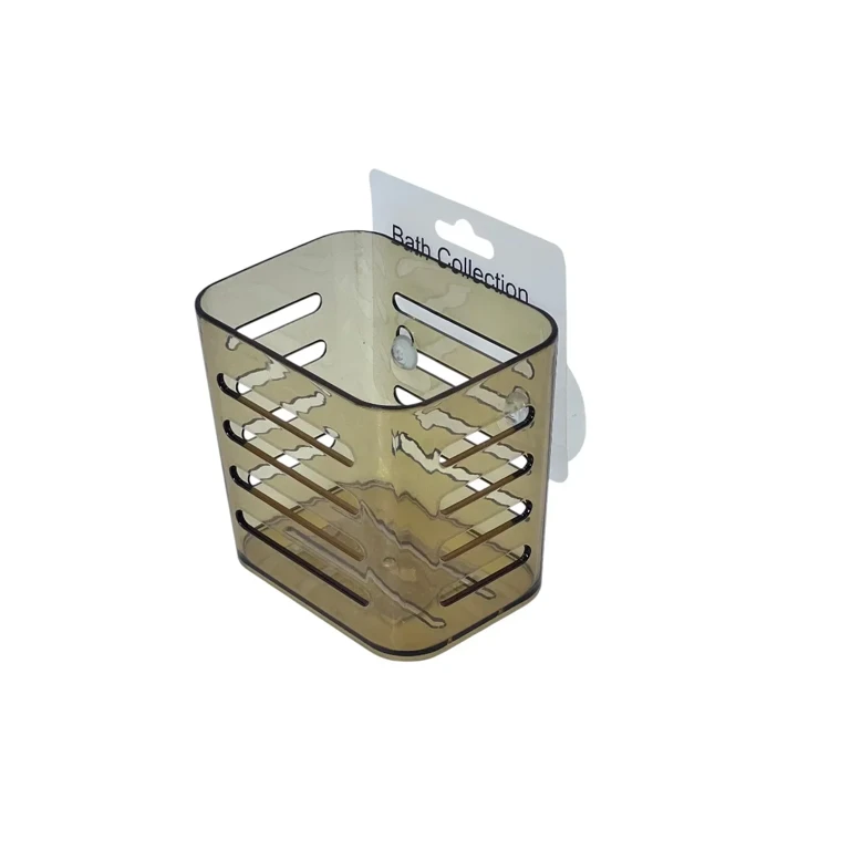Suport Baie cu Ventuză – Plastic Transparent, Diverse Culori