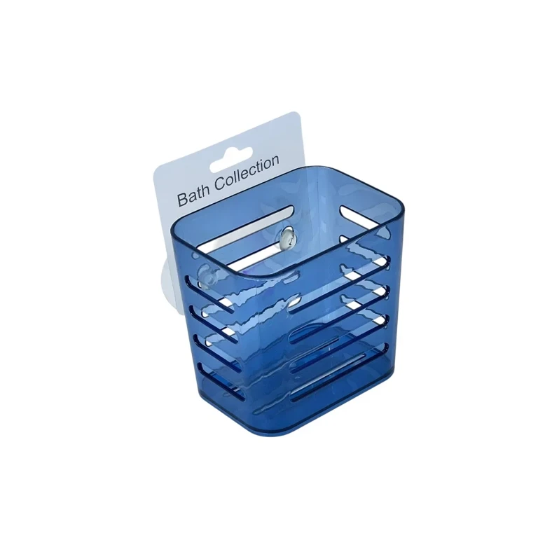 Suport Baie cu Ventuză – Plastic Transparent, Diverse Culori