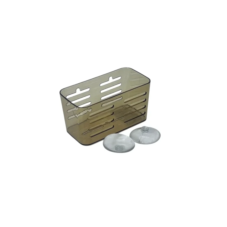 Suport Baie cu Ventuză – Plastic Rectangular, Diverse Culori