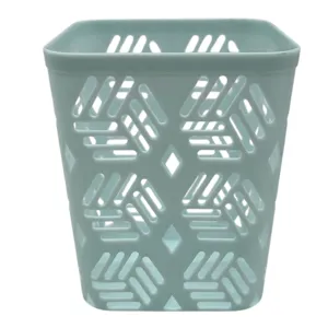 Suport Organizator din Plastic, Formă Pătrată, Design Perforat, pentru Depozitare și Organizare, Verde Mentă