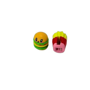 Radiera Burger Smile – Mini, Forma Amuzanta de Burger, Silicon Moale Non-Toxic, Ideala pentru Scoala sau Birou