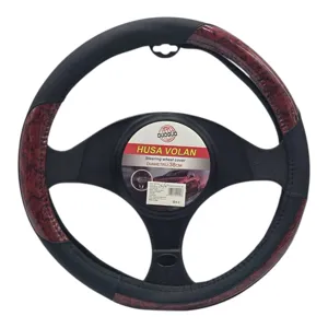 HUSĂ PENTRU VOLAN AUTO 38 CM CU INSERȚII IMITAȚIE LEMN ȘI FINISAJ DIN PIELE ECO – CONFORT ȘI DESIGN ELEGANT