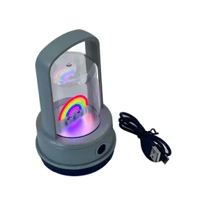 Lampă LED Reîncărcabilă Tip Lanternă – 3 Mode de Iluminare, Efect RGB, Încărcare Type-C, Design Compact, Ideală pentru Camping sau Decor