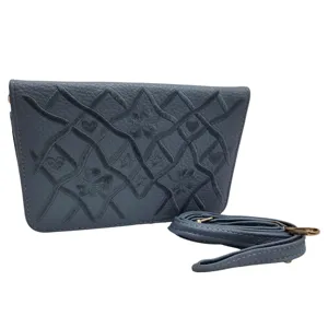 Portofel de Damă din Piele Ecologică cu Model Brodat și Curea de Umăr Detașabilă, 19 x 12 x 5 cm
