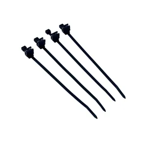 Set 4 Coliere Plastic cu Cataramă Metalică 200x4.6mm – Fixare Rezistentă pentru Cabluri și Conducte