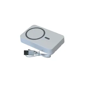 Power Bank Wireless 8000mAh – Încărcare Rapidă USB și Magnetică, Portabil, Disponibil în Alb, Negru, Albastru și Nude