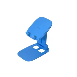 Suport Telefon și Tabletă Pliabil – Reglabil pe Unghi, Design Compact și Portabil, Plastic Rezistent, Culoare Albastră