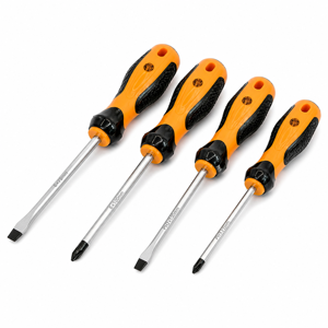 Set 4 Șurubelnițe Profesionale, Cap Drept și Phillips, Mâner Ergonomic Antialunecare, Pentru Reparații și Uz Casnic