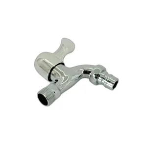 Robinet Metalic de Grădină, Dimensiune 9 cm, Alamă Cromată, Exterior, Montare Perete, Rezistent la Îngheț, Funcționalitate Superioară