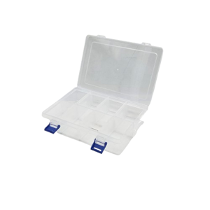 CUTIE DE DEPOZITARE DIN PLASTIC CU COMPARTIMENTE ȘI CAPAC – ORGANIZATOR MULTIFUNCȚIONAL PENTRU ACCESORII ȘI PIESE MICI