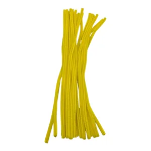 Set 25 Sârme Plușate Galben Deschis pentru Activități Creative , 0,6 x 30 cm