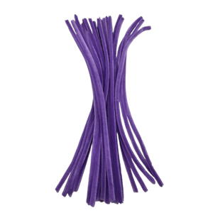 Set 25 Fire de Sârmă Plușată pentru Activități Creative, Modelaj, Figurine și Decorațiuni DIY, 0,6 x 30 cm, Violet Deschis