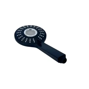Cap de Duș  – Jet Uniform, Duze Silicon Anti-Calcar, Conector Universal, Finisaj Negru Mat cu Inserție Cromată