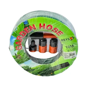 Furtun Gradina 10 Metri 1/2 Inch cu Conectori Inclusi pentru Udare, Irigatii si Curatare Exterior