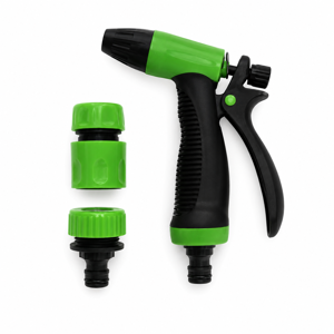 Set Pistol de Stropit 2 Piese pentru Grădină, Pulverizator Reglabil cu Conector pentru Furtun de Udare