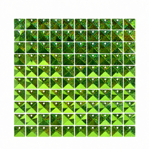 Panou Decorativ 3D Strălucitor Verde 30 × 30 cm – Placă Modulară pentru Perete, Decor Evenimente, Nunți, Botezuri și Petreceri