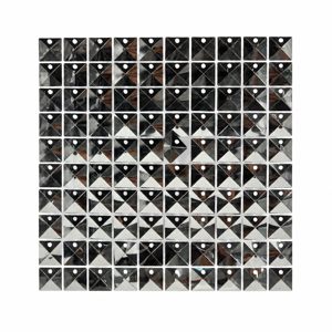 Panou Decorativ 3D Strălucitor Negru 30 × 30 cm – Placă Modulară pentru Perete, Decor pentru Nunți, Botezuri, Petreceri și Evenimente