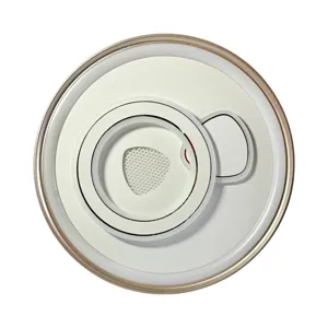 Plafonieră LED rotundă 49.5 cm, 36W, design modern cu elemente circulare suprapuse, montaj pe tavan