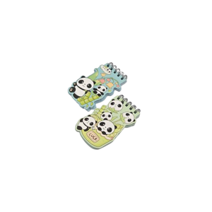 Carnet de Notițe 8.6 × 12.8 cm cu Spirală, Copertă 3D Panda, File Dictando, Mini Caiet pentru Notițe și Școală