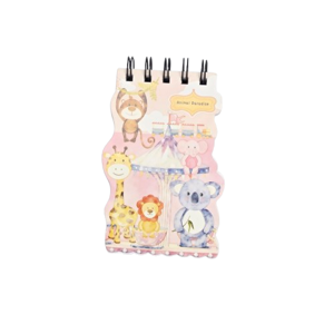 Carnet de Notițe cu Spiră și Model Animale, 8.6 x 12.8 cm