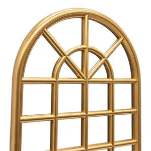OGLINDĂ DECORATIVĂ TIP FEREASTRĂ CU RAMĂ AURIE 60×73 CM PENTRU LIVING HOL DORMITOR ȘI BAIE