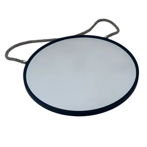 Oglindă Rotundă cu Ramă Subțire – 35x35 cm, Design Modern, Șnur pentru Agățare, Disponibilă în Negru, Auriu și Alb
