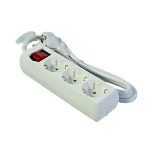 Prelungitor electric 3 prize Schuko cu întrerupător, 1.5 metri, 16A 250V, 3680W, cablu 1.5mm