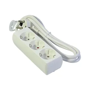 Prelungitor triplu 1.5m 16A 250V 3680W, cablu alimentare 1.5M cu 3 prize Schuko