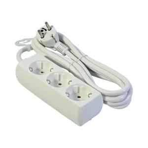 Prelungitor triplu 3m 16A 250V 3680W, cablu alimentare 3M cu 3 prize Schuko