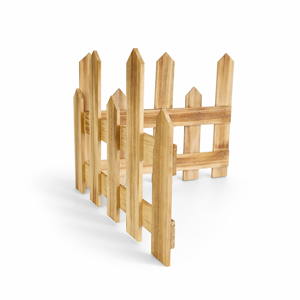 Gard decorativ din lemn pentru grădină 120 x 25 cm – gardulet ornamental pliabil pentru delimitare spații verzi, decor grădină, curte sau jardiniere