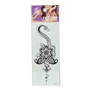 Tatuaj Temporar Negru Model Floral, Abțibild Corp Waterproof