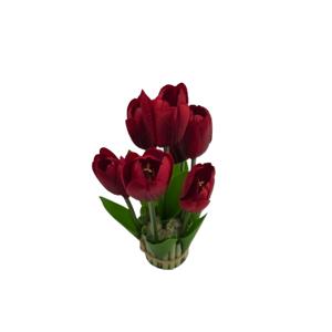 Aranjament Decorativ cu Lalele Artificiale, 6,5 x 27 cm, Flori Ornamentale pentru Casă, Birou și Evenimente, Decor Interior Elegant