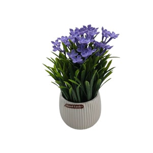 Ghiveci cu Flori Kalanchoe Artificiale Mov, 11 x 30 cm, Aranjament Floral Decorativ pentru Casă, Birou și Interior