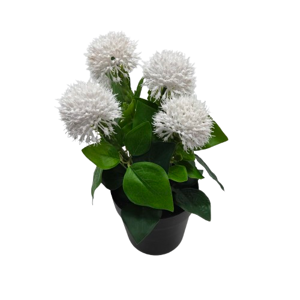 Ghiveci Decorativ cu Mini Bonsai de Crizantemă Artificială Tip Glob, 9,5 x 25 cm, Aranjament Floral pentru Casă, Birou și Decor Interior