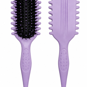 Perie de Păr 27,5 cm, cu Peri Flexibili pentru Descurcare și Coafare, Design Aerisit, Mâner Ergonomic, Mov