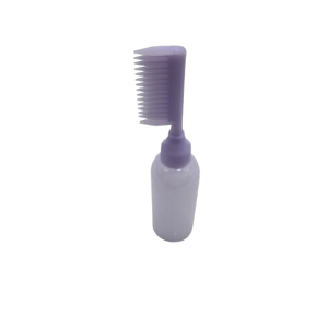 Pieptene Aplicator pentru Vopsirea Părului, cu Recipient de 180 ml, Distribuire Uniformă a Vopselei la Rădăcină, Mov